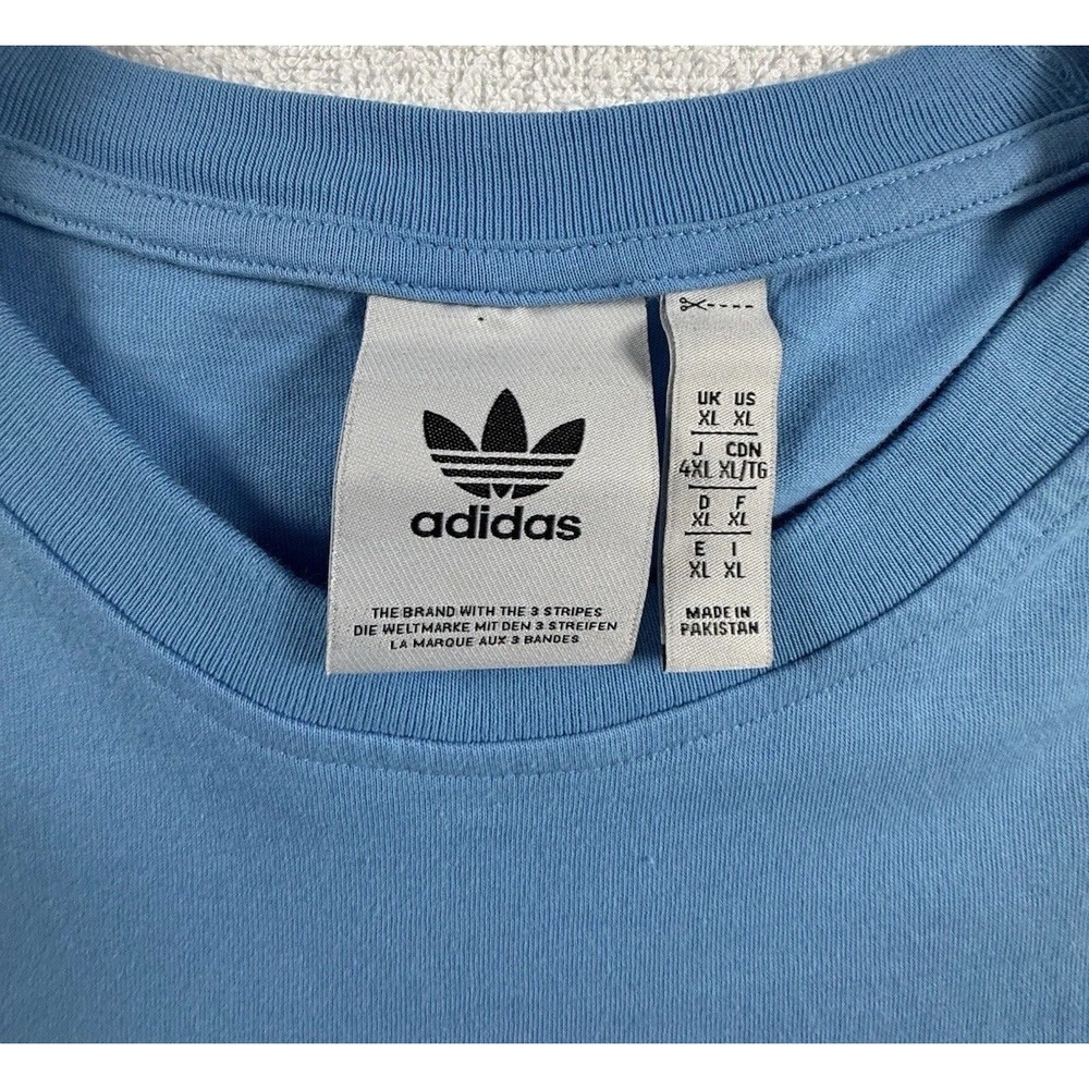 Rare New Adidas Originals Essentials Tee Shirt Blue XL yeezy jordan sb dunk polo - Picture 4 of 13